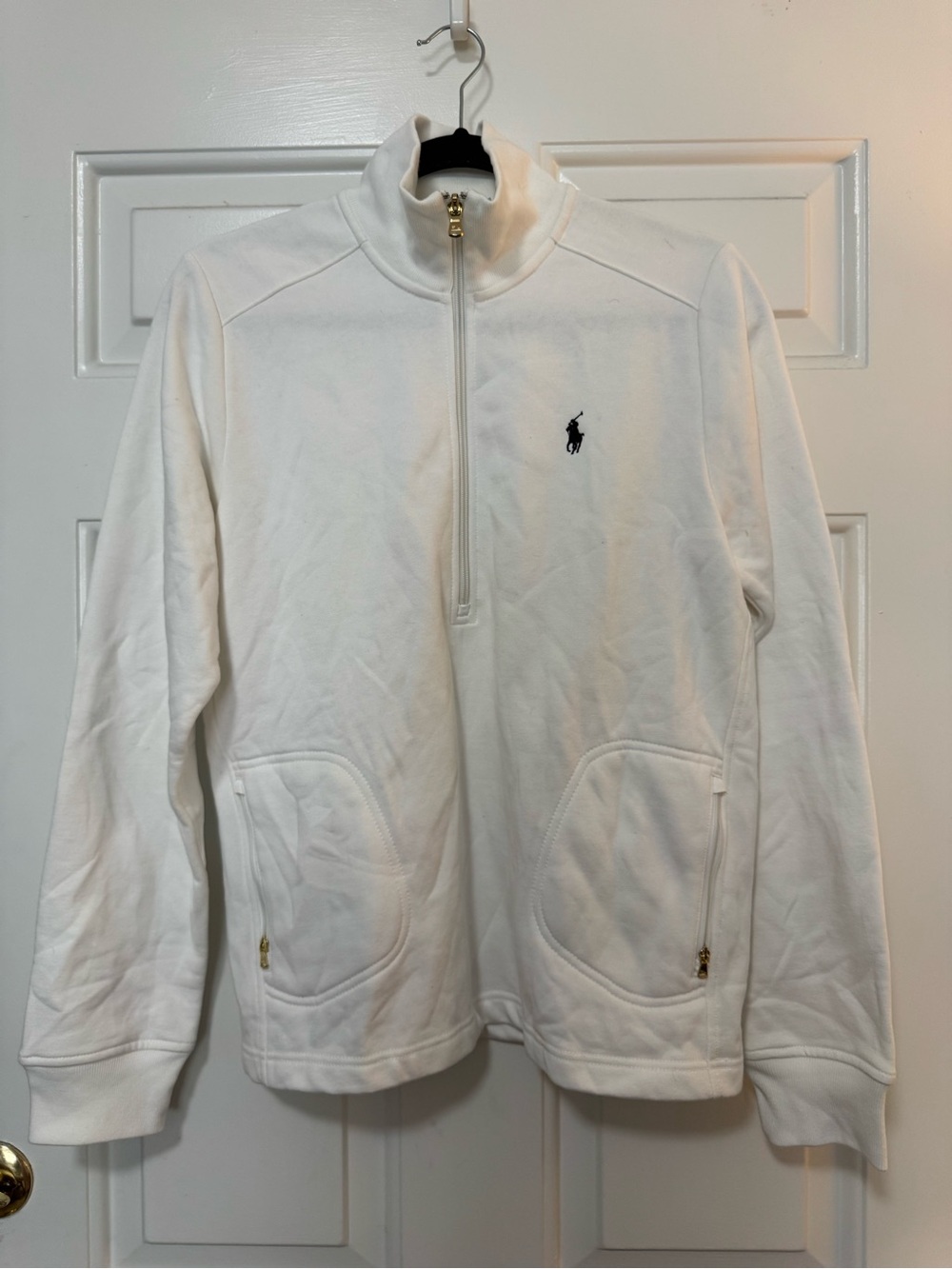 NWOT Ralph Lauren Golf Half Zip Sweater White Size Medium